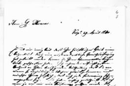 [Carta a Rugendas a Hunneus, fechada en Valparaíso Abril de 1850]