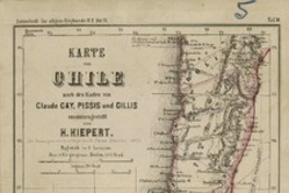 Karte von Chile nach den Karten von Claude Gay, Pissis and Cillis