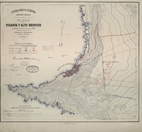 Plano de Pisagüa y Alto Hospicio : combate del 6 de febrero 1891 [Material cartográfico] Levantado y dibujado por Ernesto Pearson Sinclair y Julio Molina, Estado Mayor general.