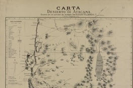 Carta del Desierto de Atacama basada en los estudios del injeniero don Augusto Villanueva G. i otros viajeros. [material cartográfico] :