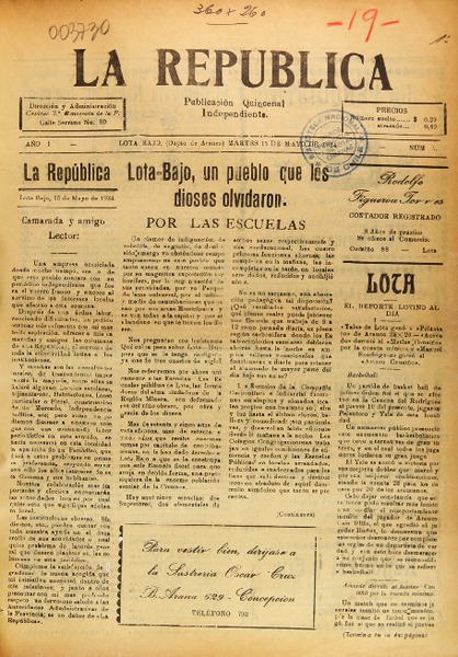 La República (Lota, Chile : 1934)