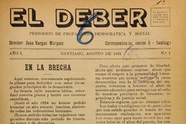 El Deber (Santiago, Chile : 1931)