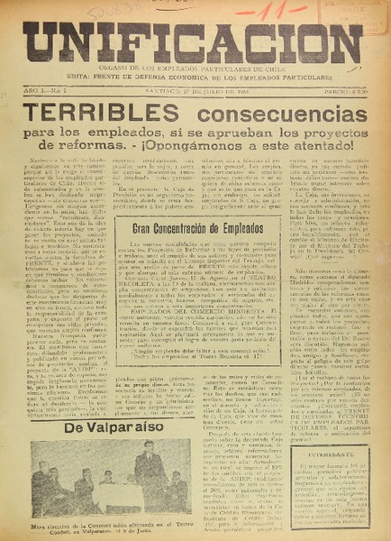 Unificación (Santiago, Chile : 1935)