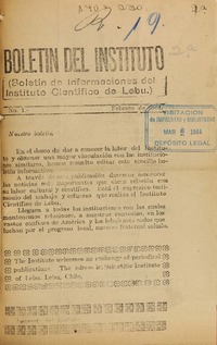 Boletín del Instituto Científico de Lebu.