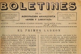 Boletín De la Agrupación Anarquista "Amor y Libertad".