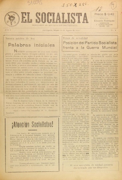 El Socialista (Antofagasta, Chile : 1940)
