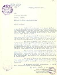 Carta. 1955 abr, Quillón. Gabriela Mistral / Jorge Orellana Mella.
