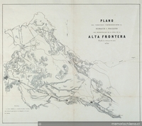 Plano del territorio comprendido entre Renaico i Malleco con demostracion de la linea de la alta frontera, ca. 1870.