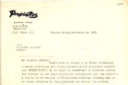 [Carta] 1953, nov. 11, Buenos Aires, Argentina [a] Gabriela Mistral, Italia