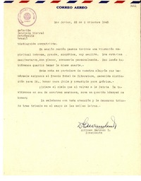 [Carta] 1945 nov. 22, San Javier, [Chile] [a] Gabriela Mistral, Petrópolis