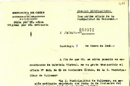 [Carta] 1946 ene. 7, Santiago, Chile [al] Embajador de Chile en Francia, París, Francia