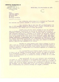 [Carta] 1954 sept. 5, Concepción, Chile [a] Gabriela Mistral, Santiago, Chile