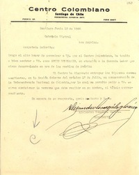 [Carta] 1946 jun. 10, Santiago de Chile [a] Gabriela Mistral, Los Angeles