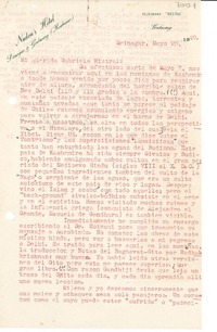 [Carta] 1949 mayo 20, Srinagar, [India] [a] Gabriela Mistral