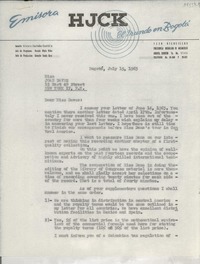 [Carta] 1963 July 15, Bogotá, Colombia [a] Miss Joan Daves, 15 East 48 Street, New York 17, N.Y., [EE.UU.]