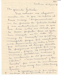 [Carta] 1947 jun. 20, Santurce, [Puerto Rico] [a] Gabriela Mistral