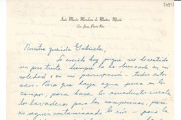[Carta] [1949], San Juan, Puerto Rico [a] Gabriela Mistral