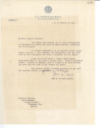 [Carta] 1949 feb. 16, San Juan, Puerto Rico [a] Gabriela Mistral, Veracruz, México