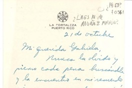 [Carta] [1953] oct. 21, Puerto Rico [a] Gabriela Mistral