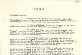 [Carta] 1949 abr. 29, [México] [a] Gabriela Mistral