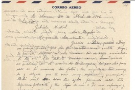 [Carta] 1946 abr. 24, La Serena, [Chile] [a] Gabriela Mistral