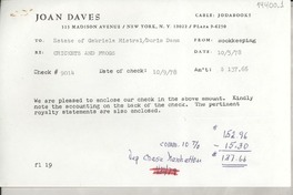 [Carta] 1978 May 10, [New York, Estados Unidos] [a] Doris Dana