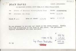 [Carta] 1979 April 3, 515 Madison Avenue, New York, N. Y. 10022, [EE.UU.] [a] Estate of Gabriela Mistral, Doris Dana, [EE.UU.]