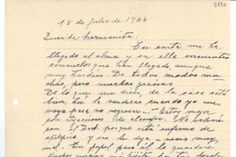[Carta] 1944 jul. 18, [La Serena] [a] Gabriela Mistral