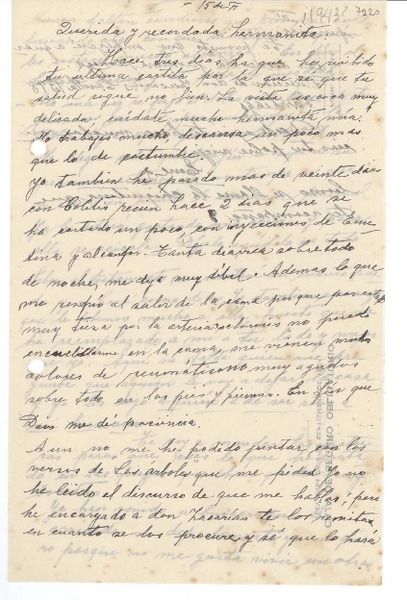 [Carta] [1943?] feb. 15, [La Serena, Chile] [a] [Gabriela Mistral]