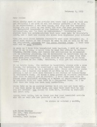 [Carta] 1973 Feb. 2, Grenada, West Indies [a] Dear Zoila [María Castro], [EE.UU.]