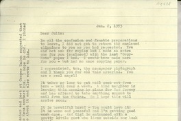 [Carta] 1973 Jan. 2, Grenada, West Indies [a] Dear Julia [M. Blanco]