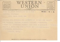 [Telegrama] 1946 jul. 8, Washington D.C., [EE.UU.] [a] Gabriela Mistral, 1305, Buena Vista, MN, [EE.UU.]