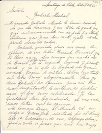 [Carta] 1955 abr. 28, Santiago, Chile [a] Gabriela Mistral