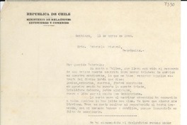 [Carta] 1942 mar. 11, Santiago, [Chile] [a] Gabriela Mistral, Petrópolis, [Brasil]