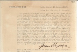 [Carta] 1947 mayo 18, Bahía Blanca, [Argentina] [a] Gabriela Mistral, Monrovia, [EE.UU.]