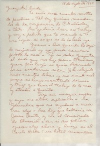 [Carta] 1949 ago. 18 [a la] Guagüita linda