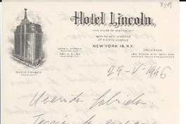 [Carta] 1946 mayo 29, New York, [EE.UU.] [a] [Gabriela Mistral]