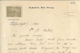 [Carta] 1934 ago. 7, Villa Ballester, [Argentina] [a] Gabriela Mistral