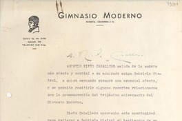[Carta] 1944 jun., Bogotá, [Colombia] [a] Gabriela Mistral