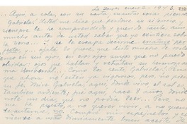 [Carta] 1943 ene. 2, La Yaya, [Cuba] [a] Gabriela Mistral