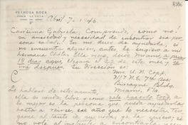 [Carta] 1946 abr. 7, La Yaya, [Cuba] [a] Gabriela Mistral