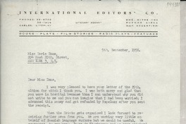 [Carta] 1958 Sept. 9, [Buenos Aires, Argentina] [a] Miss Doris Dana, 204 East 20 th. Street, Nueva York 3, N. Y.