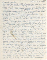 [Carta] 1948 sept., [La Yaya, Cuba] [a] Gabriela Mistral