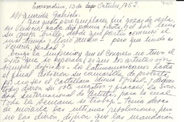 [Carta] 1952 ago. 13, Torremolino, [España] [a] Gabriela [Mistral]