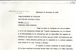 [Carta] 1952 dic. 4, Nápoles [a] Fernando Iturralde Chinel, La Paz