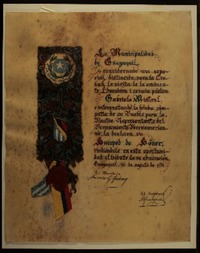 [Diploma] 1938 ago. 16, Guayaquil, Ecuador [a] Gabriela Mistral