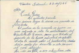 [Carta] 1946 sept. 23, Vicuña, [Chile] [a] Lucila Godoy