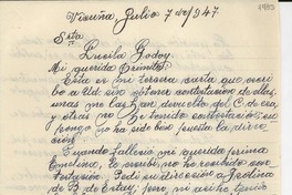 [Carta] 1947 jul. 7, Vicuña, [Chile] [a] Lucila Godoy