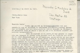 [Carta] 1967 abr. 5, Llolleo, [Chile] [a] Srita. Doris Dana, New York
