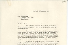 [Carta] 1954 oct. 27, New York [a] Rino Maione, Bogotá